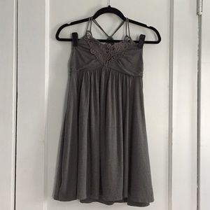 Grey jersey halter sundress